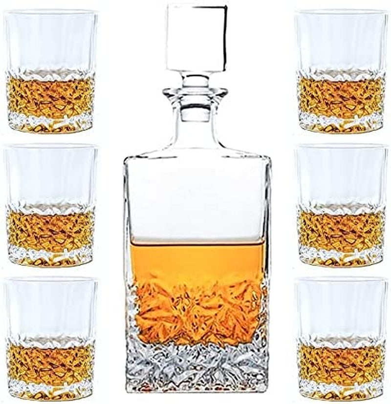 Premium Crystal Whiskey Glasses Set of 6, Large Lead-Free Crystal Glass, Tasting Cups Scotch Glasses, Old Fashioned Glass, Tumblers for Drinking Irish Whisky, Bourbon, Tequila (Leaves, 10.5 Oz) Home & Garden > Kitchen & Dining > Tableware > Drinkware First to act tactical 7 Leaves, 1 Decanter & 6 Glasses Set 