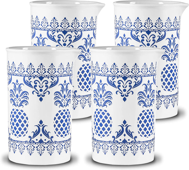 Piña Barware Seamless Professional Porcelain Mixing Glass – 600Ml / 20Oz (Pineapple Hospitality Pattern, 1-Pack)