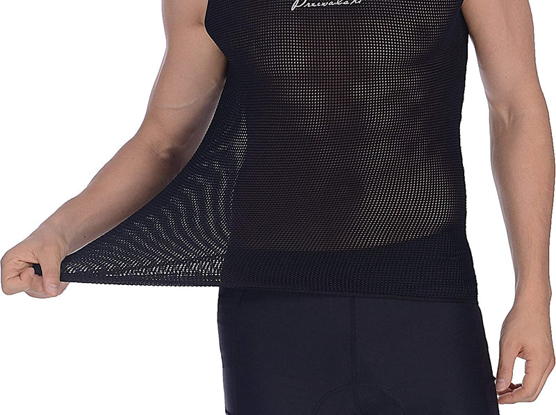 Przewalski Men’S Sleeveless Cycling Undershirt Quick Dry Bike Base Layer Vests Breathable Tops Bicycle Clothing Sporting Goods > Outdoor Recreation > Cycling > Cycling Apparel & Accessories Przewalski   