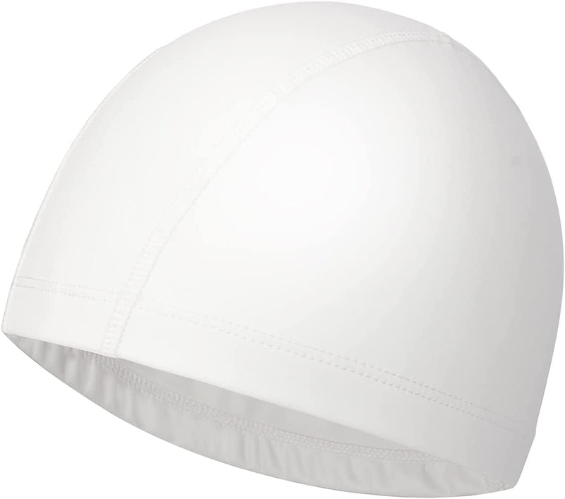 Zylioo XL Oversize PU Swim Cap,Big Size Elastic Swimming Caps,Silicone Waterproof Pool Cap for Large Heads 22.5-25" Sporting Goods > Outdoor Recreation > Boating & Water Sports > Swimming > Swim Caps Zylioo White  