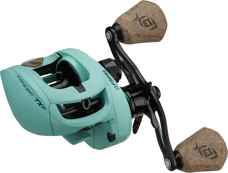 13 FISHING - Concept TX2 - Baitcast Reels - Includes Skull Cap Low-Profile Baitcast Reel Cover Sporting Goods > Outdoor Recreation > Fishing > Fishing Reels 13 Fishing Left Hand Retrieve 200 Size - 7.5:1 Gear Ratio 