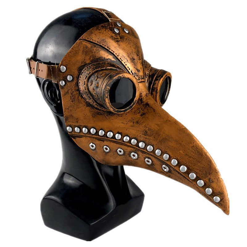 Gonex Plague Doctor Long Nose Faux Leather Venetian Mask for Home Party Costume, One Size