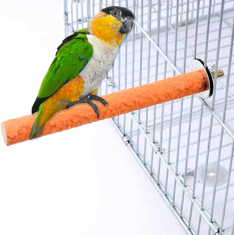 10 Pack Bird Perch, Bird Stand Set Bird Cage Accessories Natural Wood Toy Perch Parrot Toys Natural Branch Standing Stick for Budgies Love Birds Macaws Finches Small and Medium-Sized Bird Toys Animals & Pet Supplies > Pet Supplies > Bird Supplies IOUALEY   