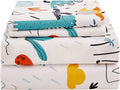 JSD Beach Theme Kids Printed Sheet Set Twin Deep Pocket, 3 Piece Soft Starfish Jellyfish Warm Microfiber Bed Sheets Home & Garden > Linens & Bedding > Bedding JSD Cute Dinosaur Twin 