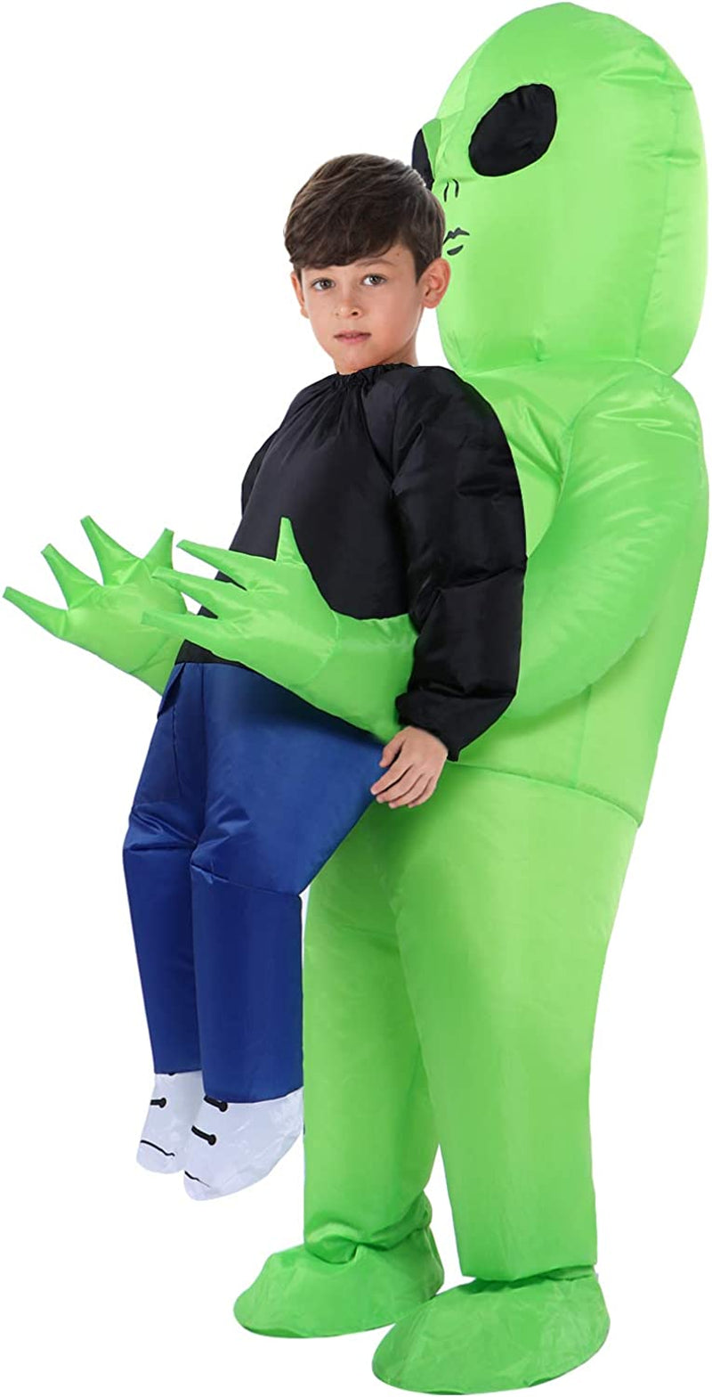 TOLOCO Inflatable Costume for Kid, Inflatable Alien Costume Kids, Alien Holding Person Costume, Halloween Blow up Costume