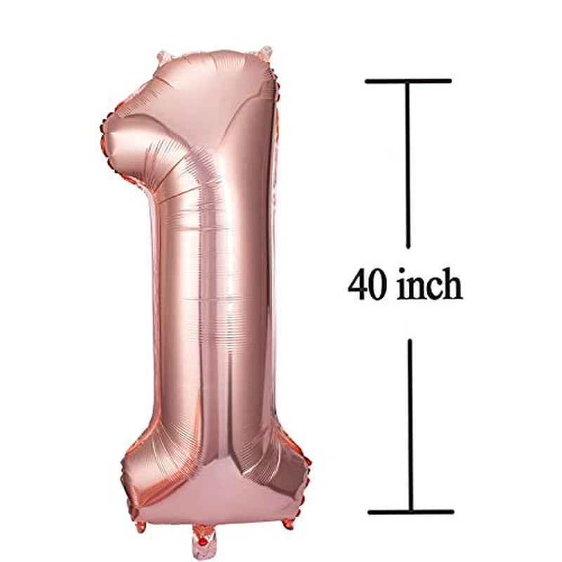Rose Gold 21 Number Balloons Big Giant Jumbo Large Number 21 Foil Mylar Balloons for Girl Women Men 21St Birthday Party Supplies 21 Anniversary Events Decorations-40 Inch Arts & Entertainment > Party & Celebration > Party Supplies COLORFUL ELVES   