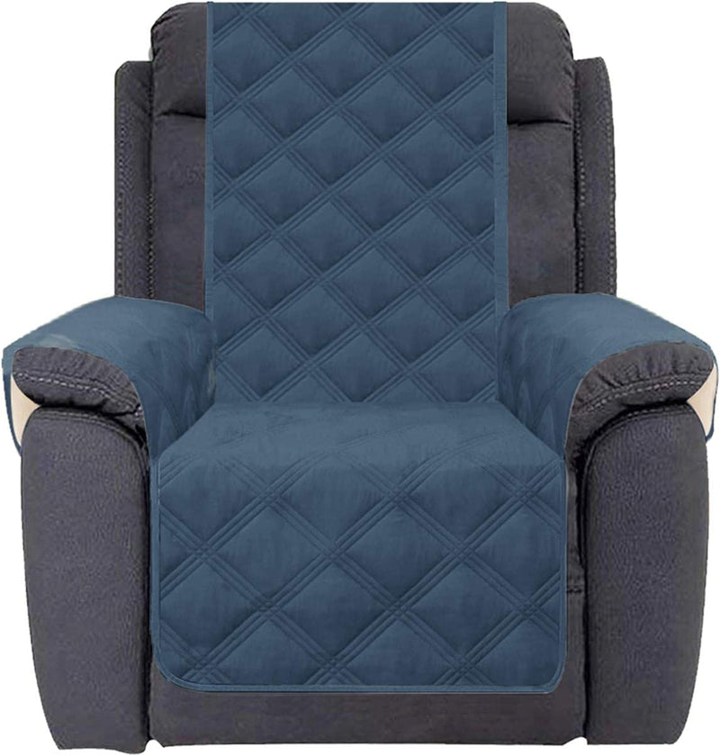 Recliner Chair Covers Waterproof with Anti-Skip Furniture Protector Sofa Slipcover for Children, Sofa Covers for Dogs (Black, 23'') Home & Garden > Decor > Chair & Sofa Cushions CHHKON Blue 30'' 