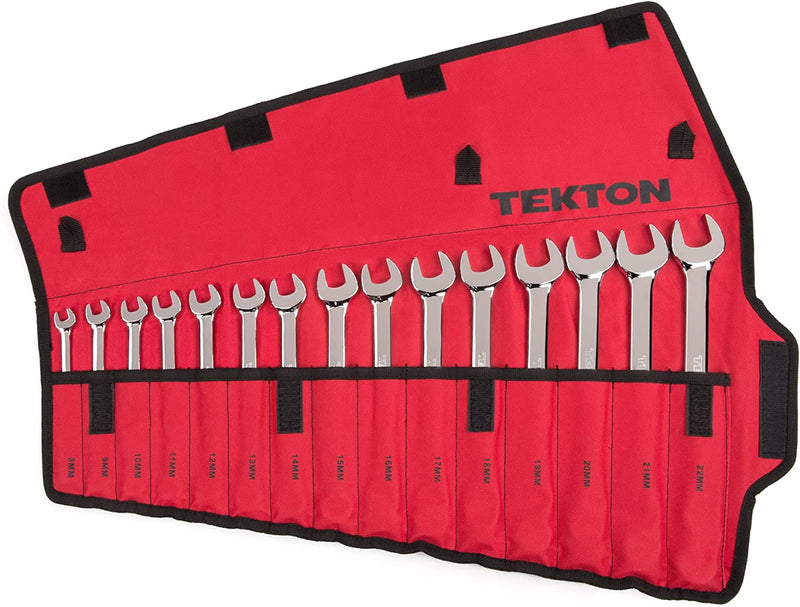 TEKTON Combination Wrench Set, 15-Piece (8-22 Mm) - Pouch | WRN03393 Sporting Goods > Outdoor Recreation > Fishing > Fishing Rods TEKTON Pouch Wrench Set 15-Piece (8-22 mm)