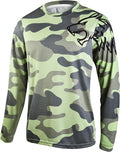 Men'S Mountain Bike Shirts Long Sleeve MTB Off-Road Motocross Jersey Quick Dry&Moisture-Wicking Sporting Goods > Outdoor Recreation > Cycling > Cycling Apparel & Accessories Wisdom Leaves Camo Yellow Medium 