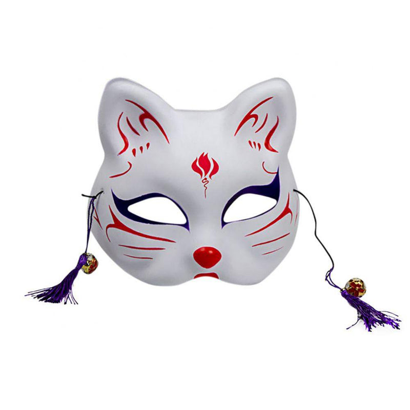 Fox Mask Half Face Mask for Halloween Costume, Animal Cosplay Kabuki Cat Masks Masquerade Party Apparel & Accessories > Costumes & Accessories > Masks EFINNY C  