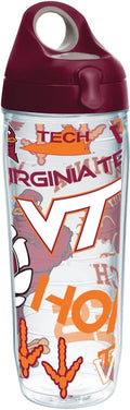 Tervis Virginia Tech University Hokies Made in USA Double Walled Insulated Tumbler, 1 Count (Pack of 1), Maroon Home & Garden > Kitchen & Dining > Tableware > Drinkware Tervis Maroon 24 oz Water Bottle 