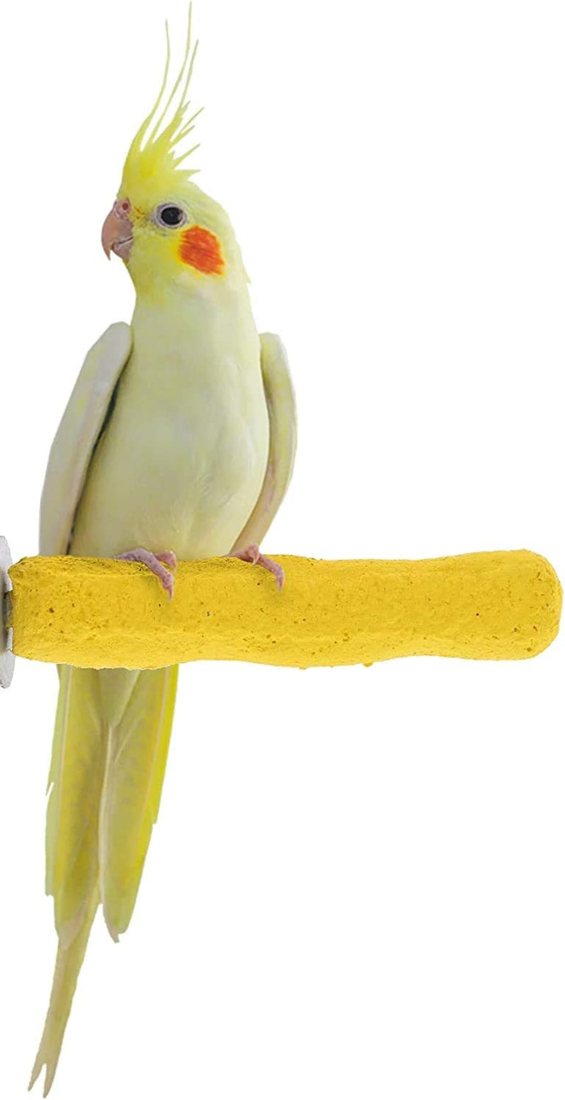 Sweet Feet and Beak Comfort Grip Safety Perch for Bird Cages - Patented Pumice Perch for Birds to Keep Nails and Beaks in Top Condition - Safe Easy to Install Bird Cage Accessories - M 8.5" Animals & Pet Supplies > Pet Supplies > Bird Supplies Sweet Feet and Beak Yellow X-Small 4.5" 
