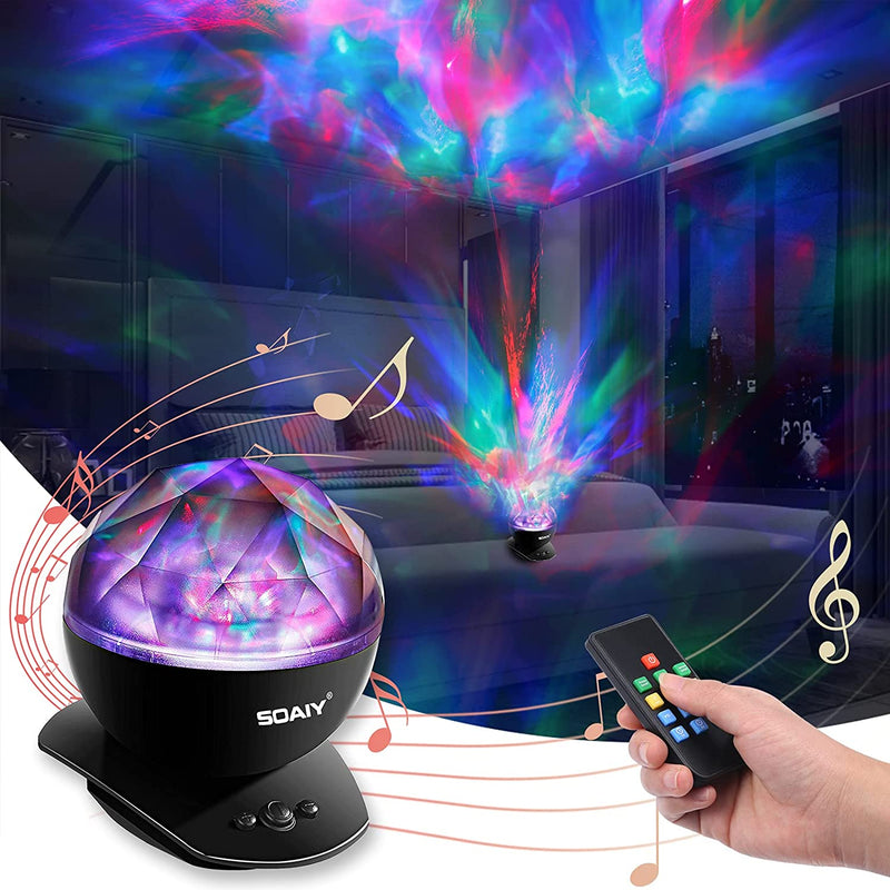 Star Projector, SOAIY Galaxy Projector for Bedroom, 8 Mode Lighting Shows, White Noise Aurora Projector with Timer and Speaker, Night Light Projector for Kids, Teenger, Adults, Ceiling, Room Decor Home & Garden > Lighting > Night Lights & Ambient Lighting SOAIY Spherical  