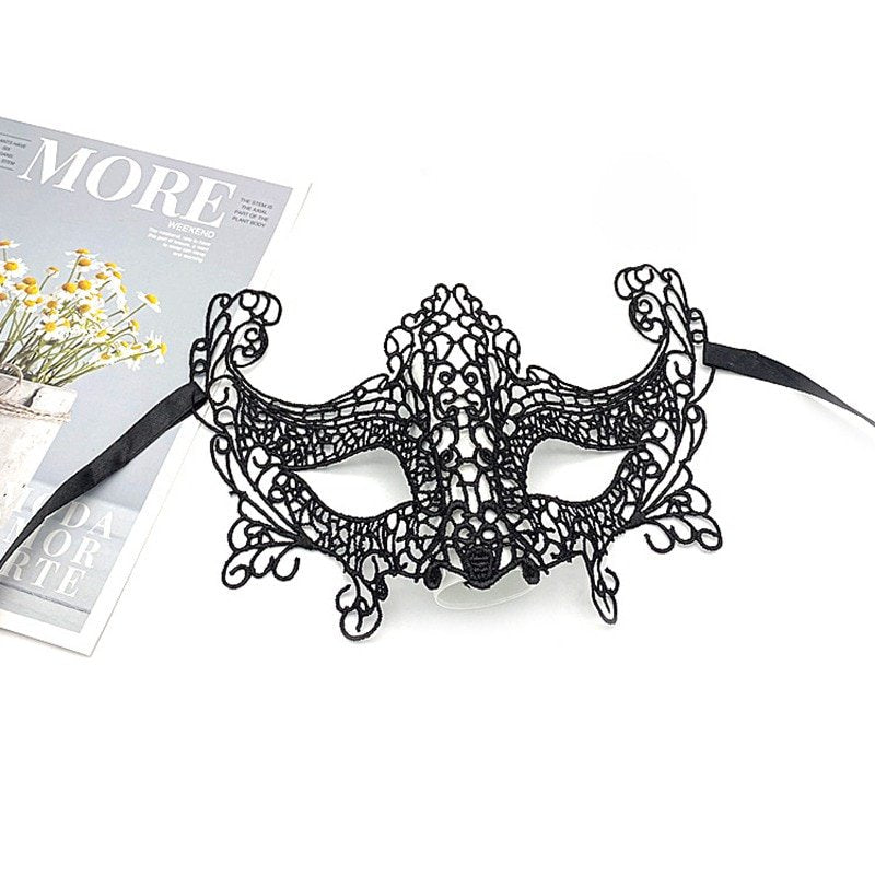 Shengshi Women Hollow Lace Masquerade Face Mask Princess Prom Party Props Costume Halloween Masquerade Women Sexy Mask Apparel & Accessories > Costumes & Accessories > Masks PIYU-OQ   