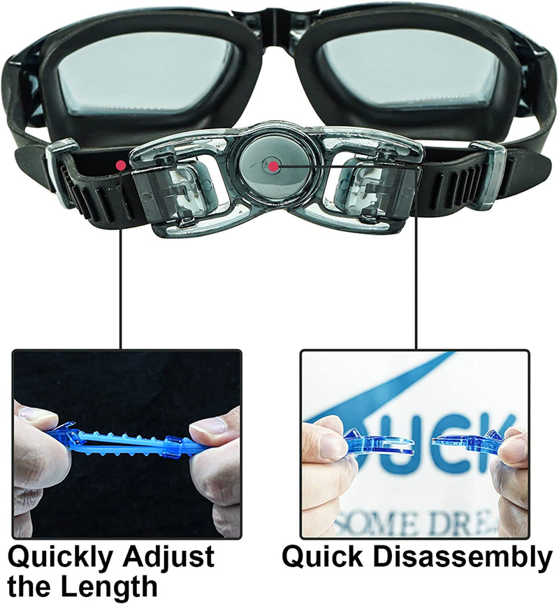 LJNYIE Adult Swim Swimming Goggles Glasses Gear for Womens Mens Youth Goggles Swim with Nose Cover Caps Ear Plugs anti Fog Sporting Goods > Outdoor Recreation > Boating & Water Sports > Swimming > Swim Goggles & Masks LJNYIE   