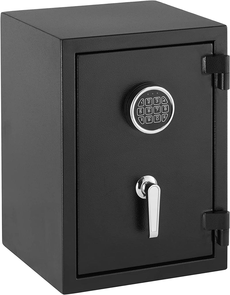 Steel Home Security Safe with Programmable Keypad - Secure Documents, Jewelry, Valuables - 1.52 Cubic Feet, 13.8 X 13 X 16.5 Inches, Black Home & Garden > Household Supplies > Storage & Organization KOL DEALS Keypad Lock + Fire Resistant 1.24 Cubic Feet 