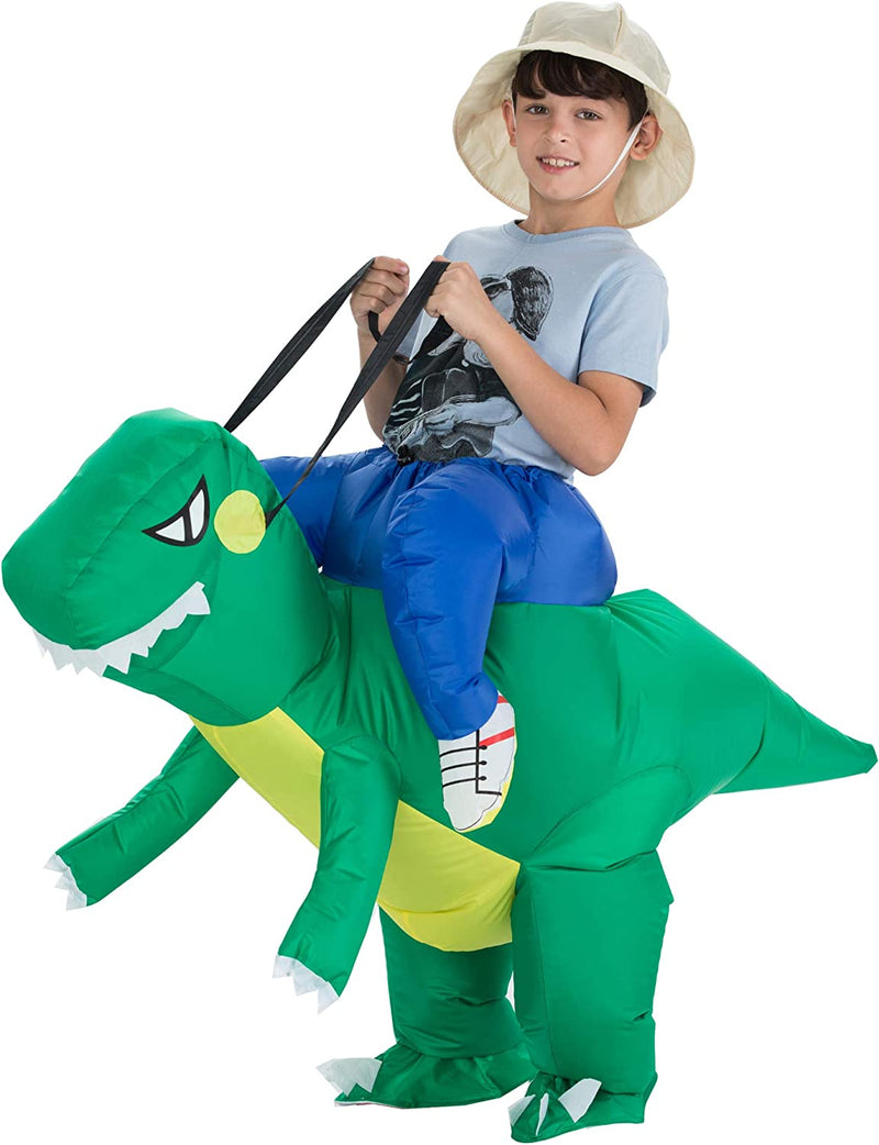 TOLOCO Inflatable Costume Adult and Kid, Inflatable Halloween Costumes for Men, Inflatable Dinosaur Costume, Blow up Costumes  TOLOCO Green Dinosaur-Kid  