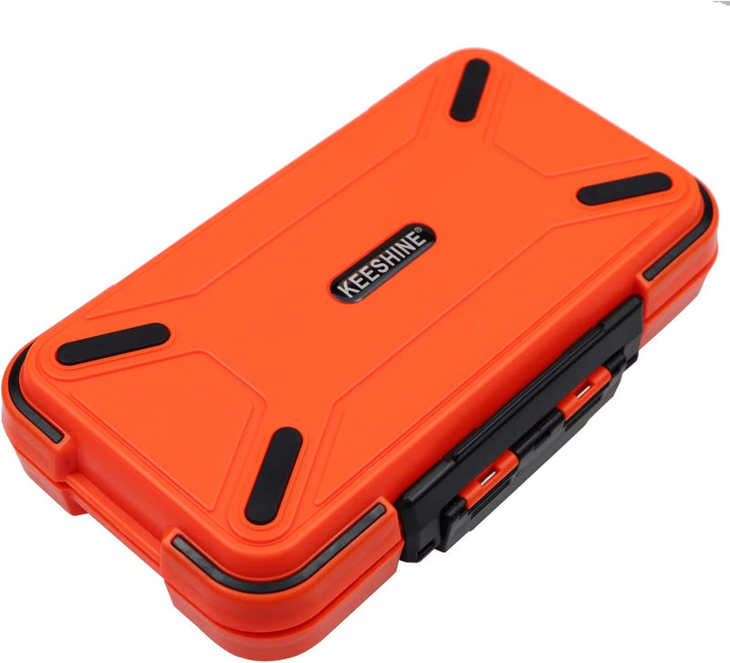 KEESHINE SMALL Fishing Tackle Box, Floating Storage Box, Double-Sided Fishing Lure Box with Adjustable Dividers Storage Jewelry Organizer Making Kit Container for Lure Hook Beads Earring Tool(Orange) Sporting Goods > Outdoor Recreation > Fishing > Fishing Tackle KEESHINE Orange (Size: 7.8" L X 4.2" W X 1.8" H)  