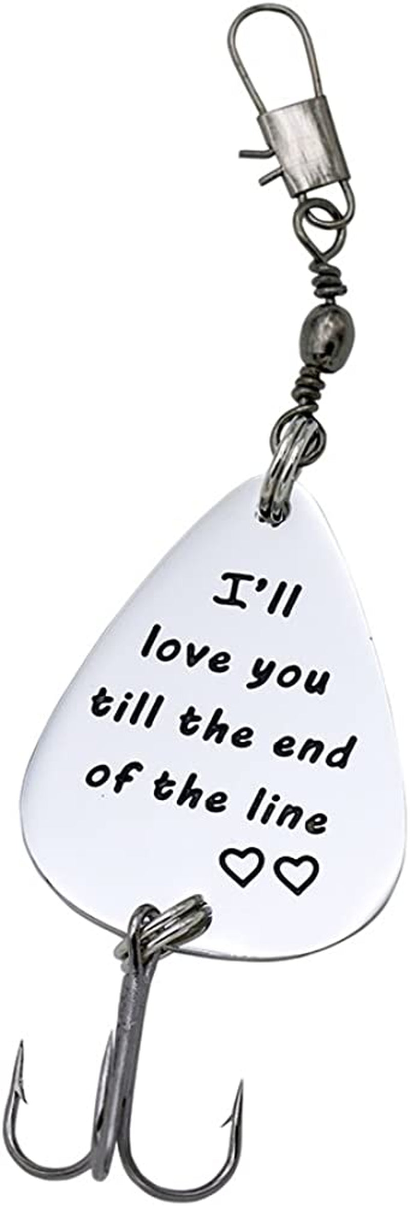 Melix Home Gift for Boyfriend Husband I'Ll Love You Till the End of the Line Fishing Lures Christmas Valentines'S Day Hook, Line and Sinker Fisherman Gift for Husband Sporting Goods > Outdoor Recreation > Fishing > Fishing Tackle > Fishing Baits & Lures Melix Home   