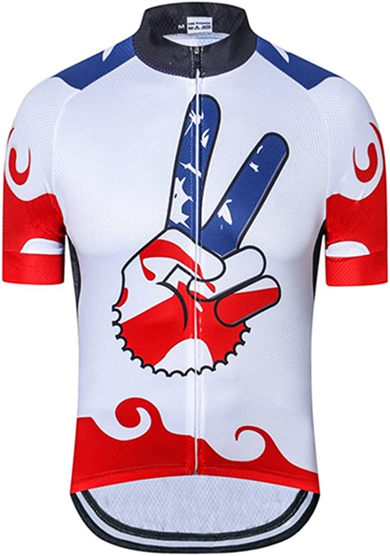 Weimostar Men'S USA Cycling Jersey Short Sleeve Biking Shirts Breathable with Pokects