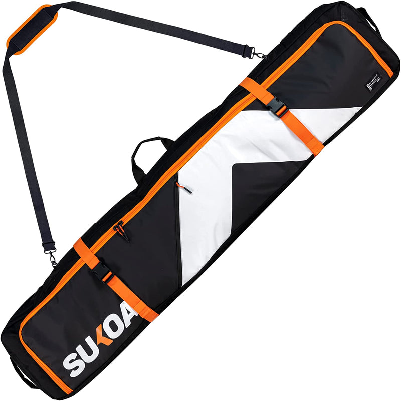 Premium Padded Ski or Snowboard Bag for Air Travel - Snowboard Ski Travel Bags for Flying - Fits Clothes, Boots, Helmet, Poles & Skiing Accessories - Ski Luggage Bags Travel Case Sporting Goods > Outdoor Recreation > Winter Sports & Activities Sukoa Sports 156cm  