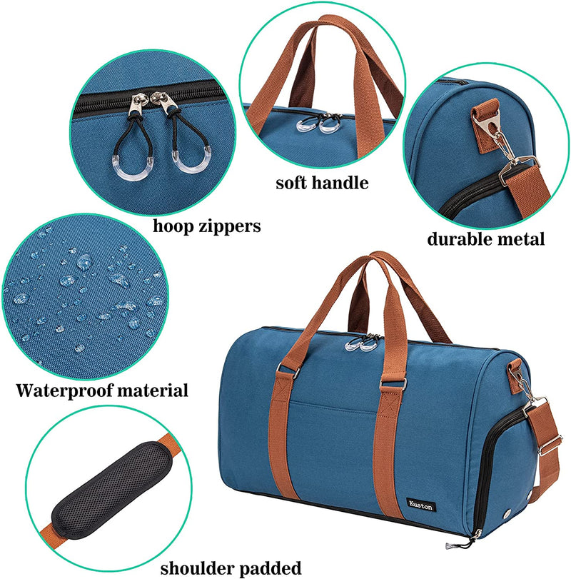 Kuston Sports Gym Bag with Shoe Compartment&Wet Pocket,Travel Duffel Bag,Weekend Bag,Workout Bag Suitable for Men and Women Home & Garden > Household Supplies > Storage & Organization Kuston   