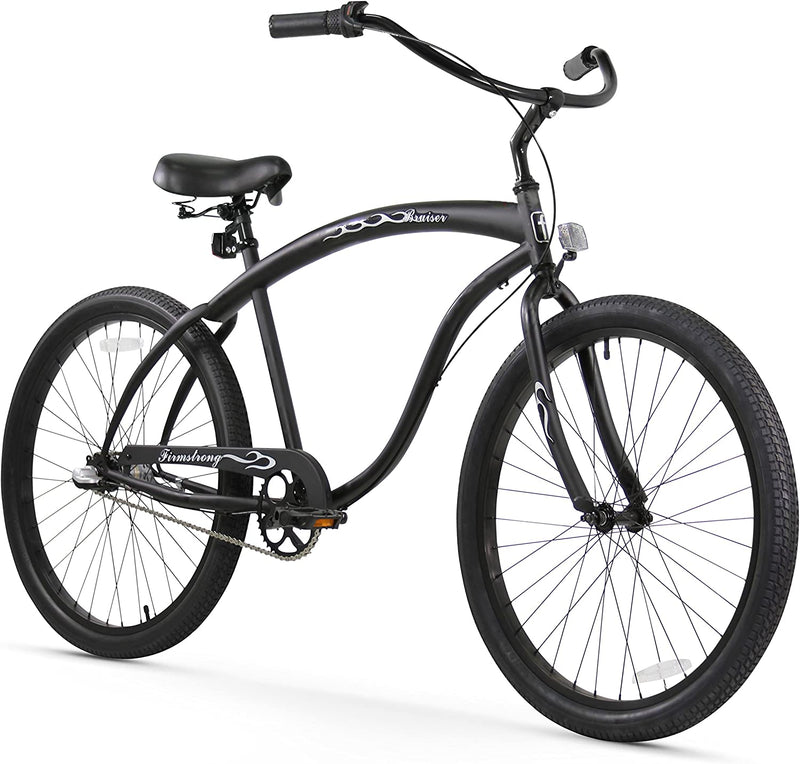 Firmstrong Cruiser-Bicycles Firmstrong Bruiser Man Beach Cruiser Bicycle Sporting Goods > Outdoor Recreation > Cycling > Bicycles Firmstrong Matte Black 3-speed 19 inch / Large