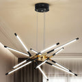 Modern Sputnik Chandeliers LED Chandelier Ceiling Light Black and Gold Chandelier Easy to Install Embedded Pendant Lights New Art Hanging Lamps for Dining Room,Kitchen,Bedroom,Living Room (12 Heads ) Home & Garden > Lighting > Lighting Fixtures > Chandeliers Fang Yan Mei Dimmable Light  