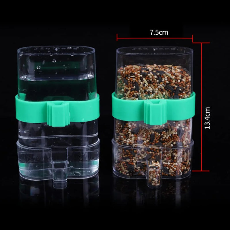 2 Pcs Bird Feeder for Cage, Parakeet Water Dispenser Parrot Feeder Parakeet Waterer Cockatiel Cage Accessories, Automatic Feeding for Budgies Finch Canaries Lovebirds Animals & Pet Supplies > Pet Supplies > Bird Supplies > Bird Cage Accessories > Bird Cage Food & Water Dishes Wpmlady   