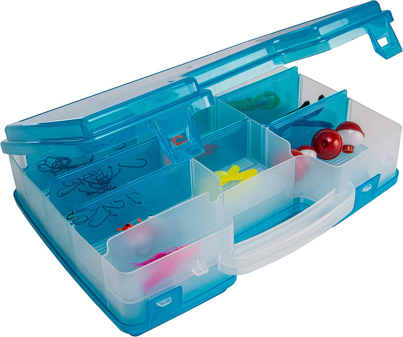 Plano Lets Fish Satchel Tackle Box, Clear/Blue, Includes 70 Piece Starter Tackle Kit, One Size Sporting Goods > Outdoor Recreation > Fishing > Fishing Tackle Plano   