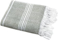 SALBAKOS Incredibly Soft, Turkish Peshtemal Fouta Towel, Eco-Friendly and Oeko-Tex Certified 100% Cotton, Herringbone for Spa Bath Pool Sauna Picnic Throw Blanket | Toallas De Baño (40”X70”, Green)