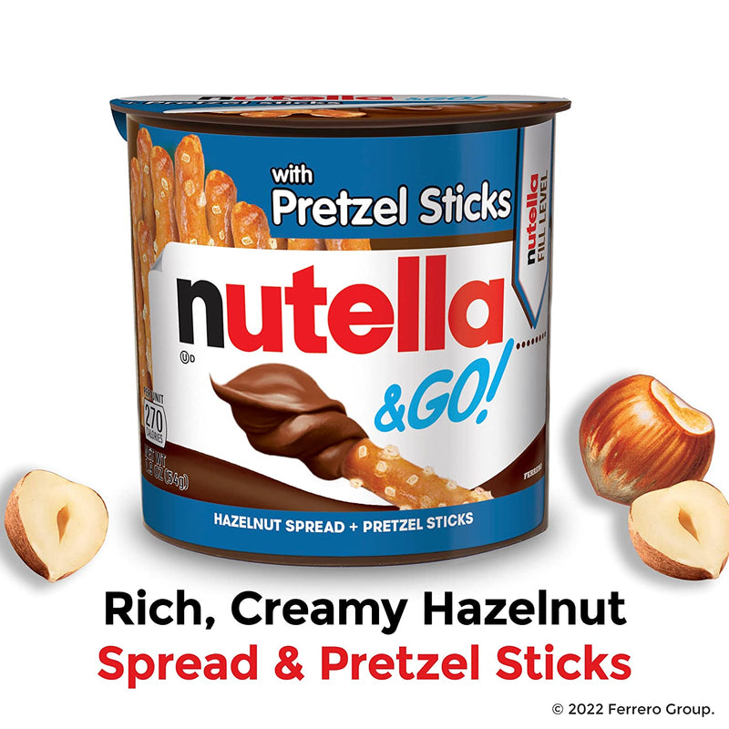 Nutella & GO! Hazelnut and Cocoa Spread with Pretzel Sticks, Snack Pack, 1.9 Oz Each, Bulk 12 Pack Sporting Goods > Outdoor Recreation > Fishing > Fishing Rods Nutella   
