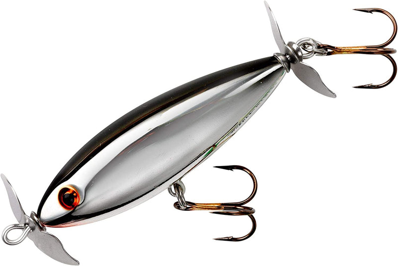 Cotton Cordell Crazy Shad Spinning Topwater Fishing Lure, 3 Inch, 3/8 Ounce Sporting Goods > Outdoor Recreation > Fishing > Fishing Tackle > Fishing Baits & Lures Pradco Outdoor Brands Chrome Black Back  