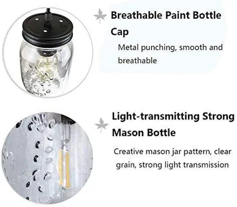 EUL Classic Mason Jar Light Fixture Clear Glass Hanging Lamp Plug-In Pendant Lighting, Oil Rubbed Bronze Home & Garden > Lighting > Lighting Fixtures DIRYZON   
