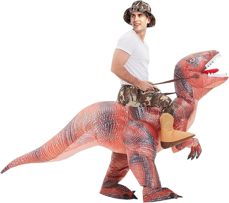 GOOSH Inflatable Dinosaur Costume for Adult Halloween Costume Women Man Funny Blow up Costume for Halloween Party Cosplay  GOOSH   
