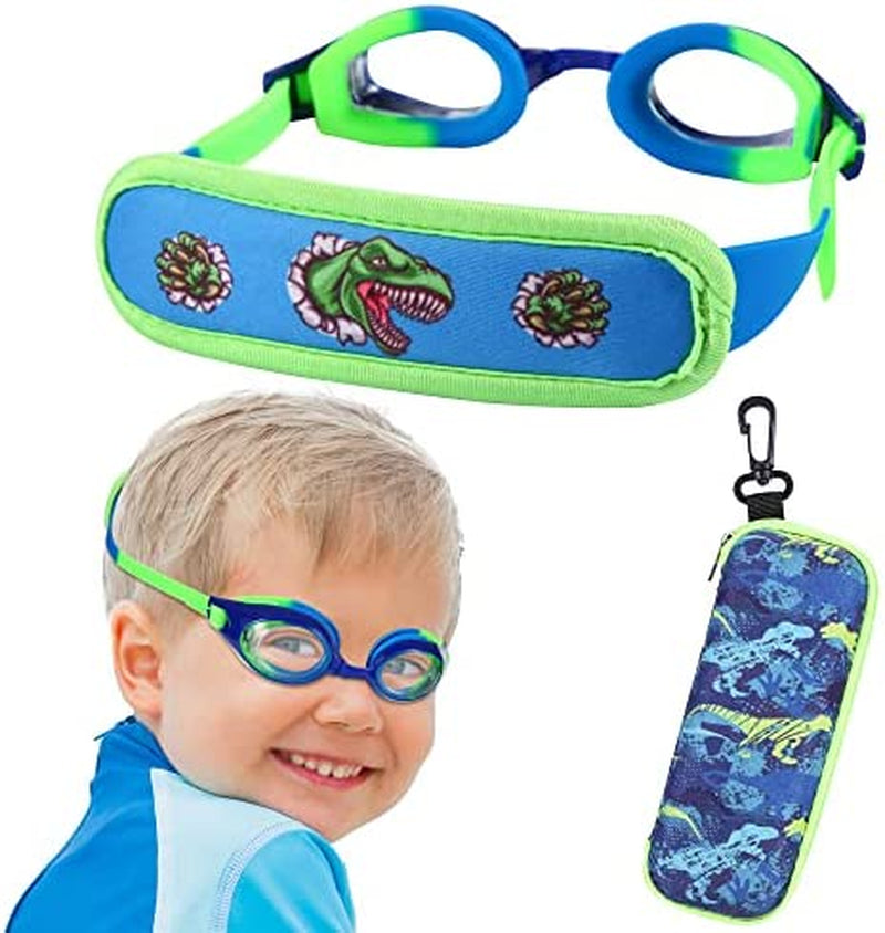 Ruigao Kids Swim Goggles Age 2-6, Toddler Goggles No Hair Pull, Swimming Goggles with Case/Soft Band Sporting Goods > Outdoor Recreation > Boating & Water Sports > Swimming > Swim Goggles & Masks RuiGao Royal Blue / Green  
