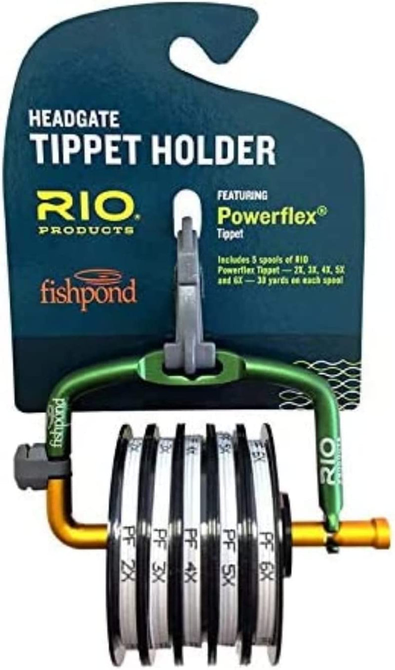 RIO Products Fly Fishing Tippet Head Gate, 2X-6X Powerflex Tippet, 30 Yard Spools, Clear