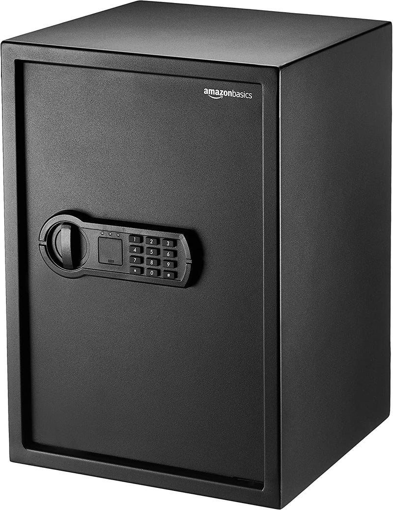 Steel Home Security Safe with Programmable Keypad - Secure Documents, Jewelry, Valuables - 1.52 Cubic Feet, 13.8 X 13 X 16.5 Inches, Black Home & Garden > Household Supplies > Storage & Organization KOL DEALS Keypad Lock 1.8 Cubic Feet 