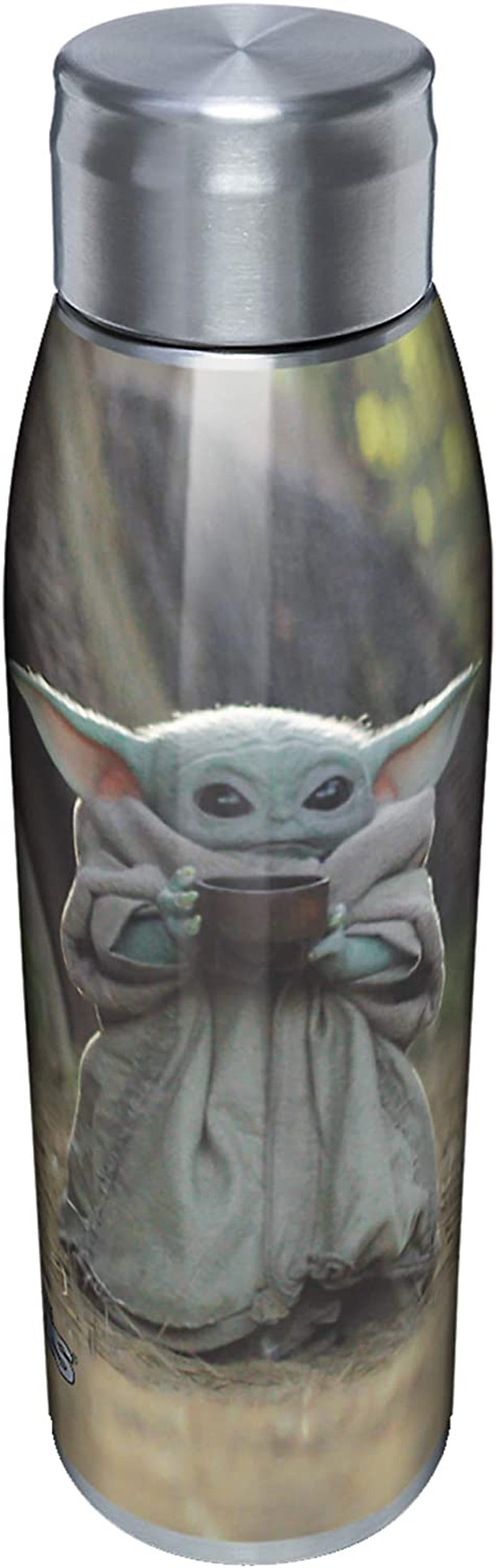 Tervis Made in USA Double Walled Star Wars - the Mandalorian Child Sipping Insulated Tumbler Cup Keeps Drinks Cold & Hot, 16Oz, Clear