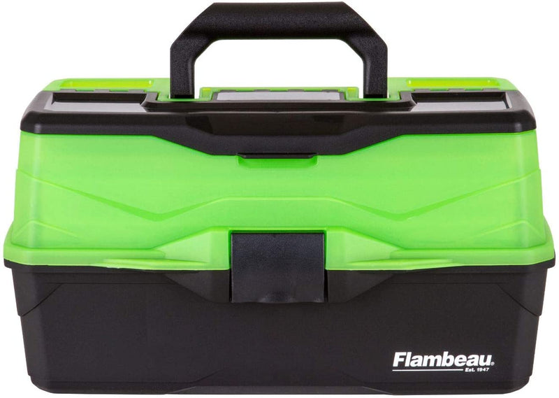 Flambeau Outdoors 6383FG 3-Tray Classic Tray Tackle Box, Portable Tackle Organizer, Frost Green/Black Sporting Goods > Outdoor Recreation > Fishing > Fishing Tackle Flambeau Inc.   