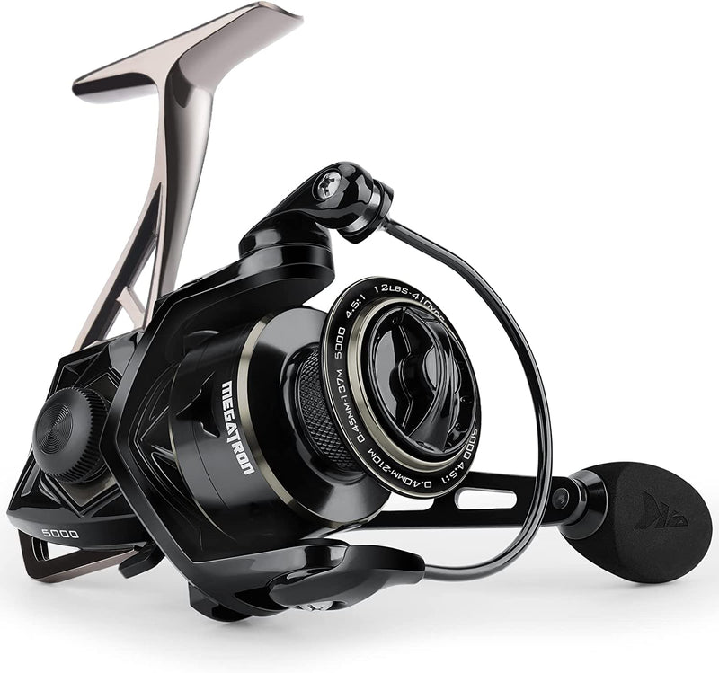 Kastking Megatron Spinning Reel, Freshwater and Saltwater Spinning Fishing Reel, Rigid Aluminum Frame 7+1 Double-Shielded Stainless-Steel BB, over 30 Lbs. Carbon Drag, CNC Aluminum Spool & Handle Sporting Goods > Outdoor Recreation > Fishing > Fishing Reels Eposeidon 5000  