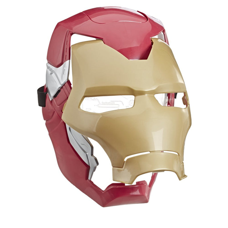 The Avengers Iron Man Multi-Color Plastic FX Costume Mask, with Flip Activated Light Effects
