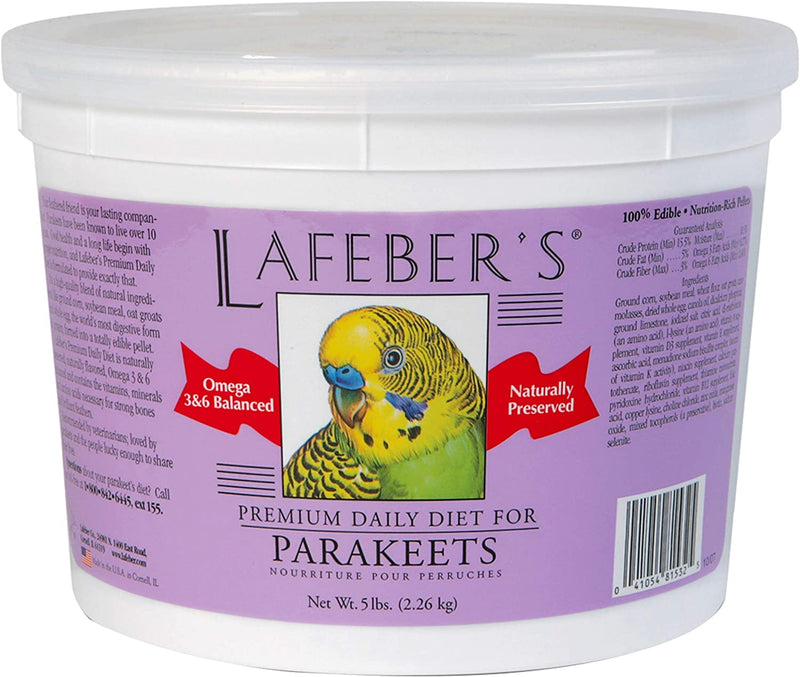 LAFEBER'S Premium Daily Diet Pellets Pet Bird Food, Made with Non-Gmo and Human-Grade Ingredients, for Parakeets (Budgies), 25 Lb Animals & Pet Supplies > Pet Supplies > Bird Supplies > Bird Food Lafeber Company Classic 5 Pound (Pack of 1) 