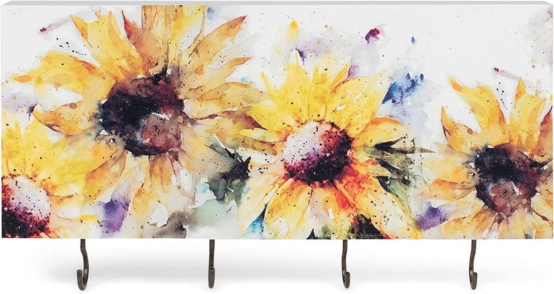 DEMDACO Dean Crouser Little Birds on a Branch Cardinal Nuthatch Bluejay Watercolor 10 X 4 Wood Mail Storage Organizer with Key Hooks Home & Garden > Household Supplies > Storage & Organization DEMDACO Bright Sunflowers  