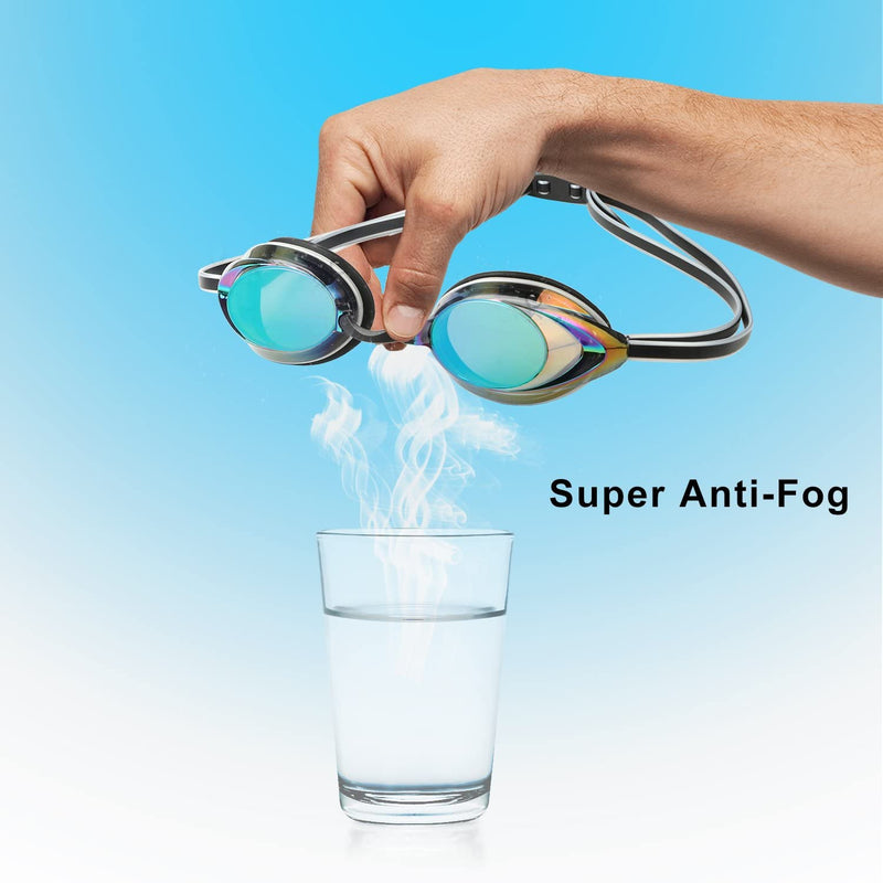 DARIDO Swim Goggles, Swimming Goggles 2 Pack anti Fog UV Protection No Leaking for Adult, Men, Women, Youth, Kids