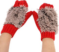 Ski Gloves Mittens Men Winter Fashion Warm Knitted Gloves Thickened and Velvet Head Gloves Mittens Combo with Pocket Sporting Goods > Outdoor Recreation > Boating & Water Sports > Swimming > Swim Gloves Bmisegm Red One Size 