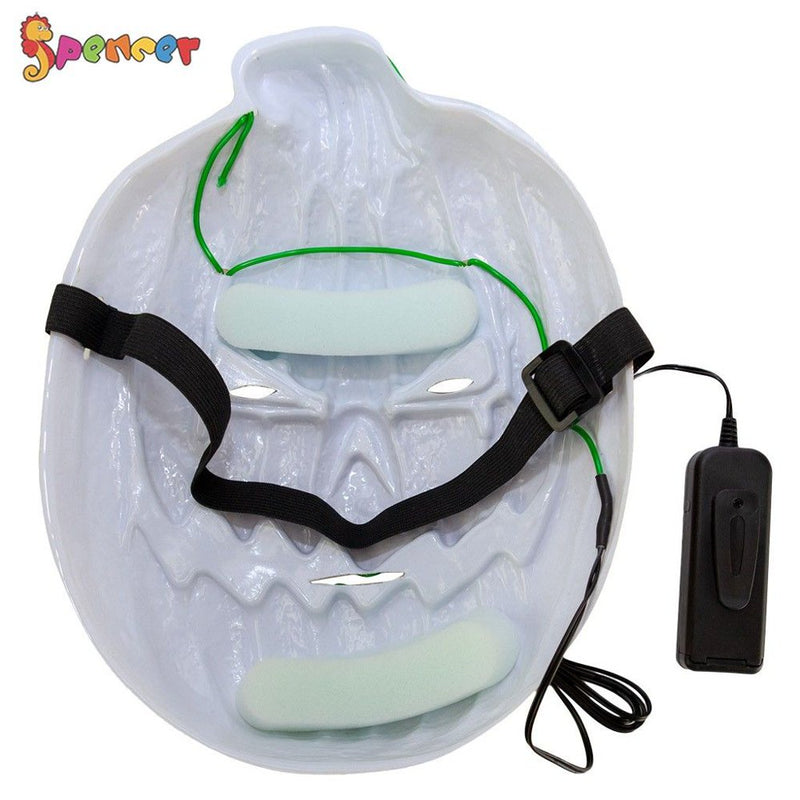 Spencer Halloween Scary Pumpkin Mask 4 Mold Led Glowing Light up Costume Cosplay Mask for Halloween Party Decorations with 2AA Batteries Apparel & Accessories > Costumes & Accessories > Masks SpencerToys   