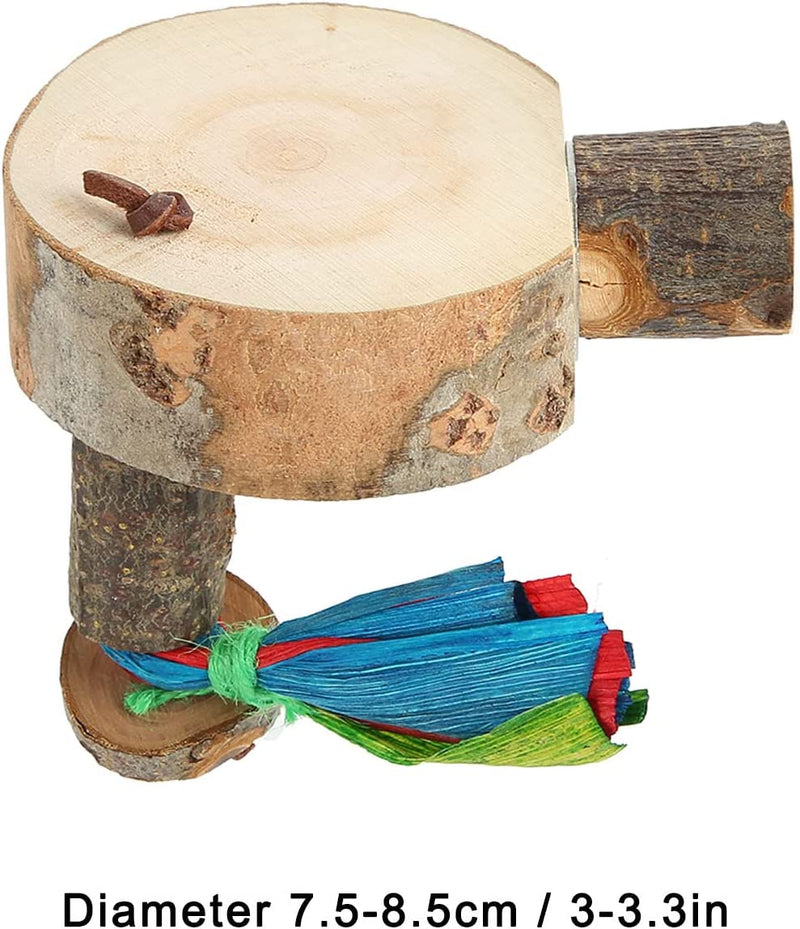 Bird round Wooden Stand Platform, Sturdy Perch Platform Bite Resistant Safe Natural Materials Easy Installation for Budgerigar (S) Animals & Pet Supplies > Pet Supplies > Bird Supplies PENO   