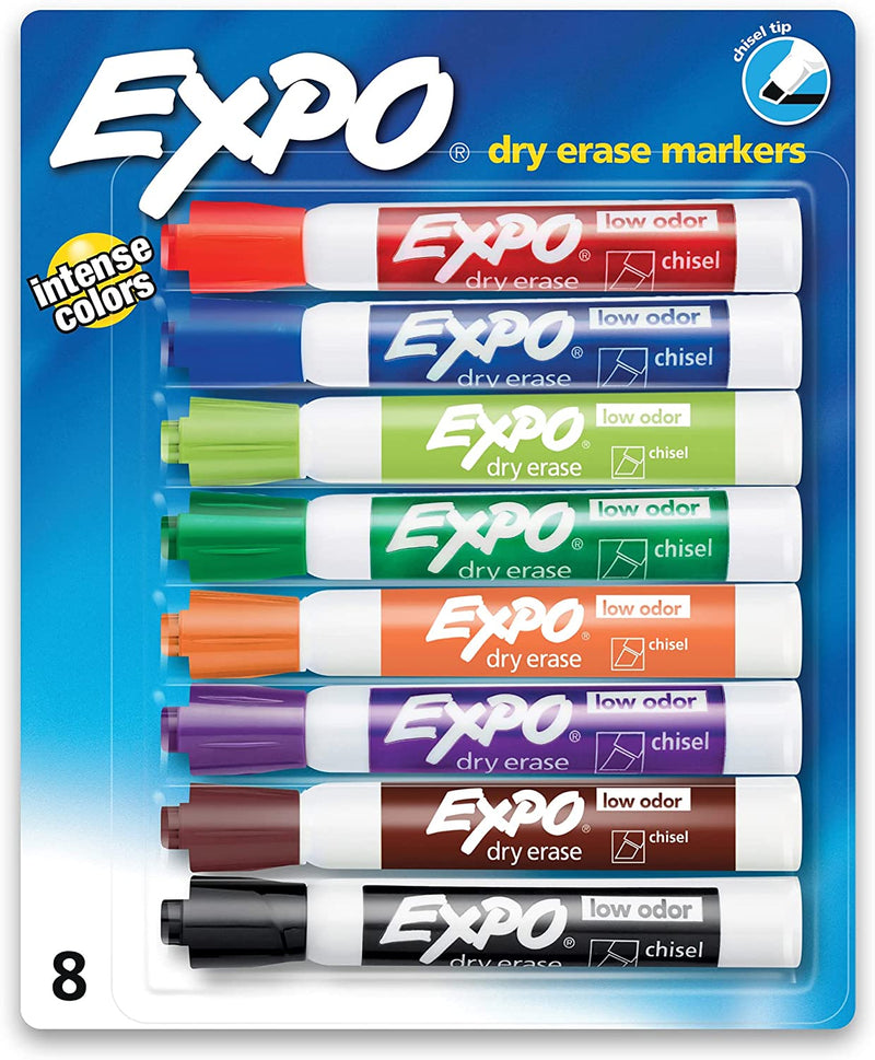 EXPO Low Odor Dry Erase Markers, Chisel Tip, Assorted Colors, 12 Count Sporting Goods > Outdoor Recreation > Fishing > Fishing Rods Sanford Markers 8 Count (Pack of 1) 