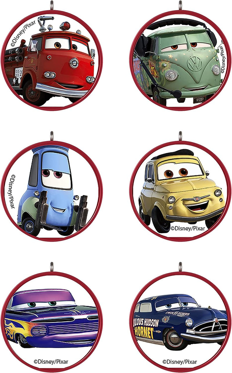 Hallmark Keepsake 0.5" Miniature Plastic Christmas Ornament 2022, Disney/Pixar Cars Lil' Lightning Mcqueen, Mini  Hallmark Cars Mini Set  